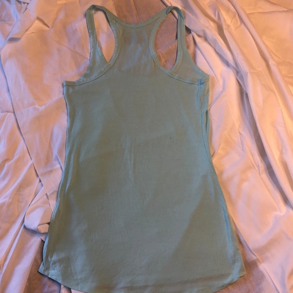 "Just Married" diamond sequin and blue tank - Picture 4 of 5